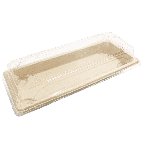 Enpak compostable trays Biocane Bagasse Recyclable with Lid